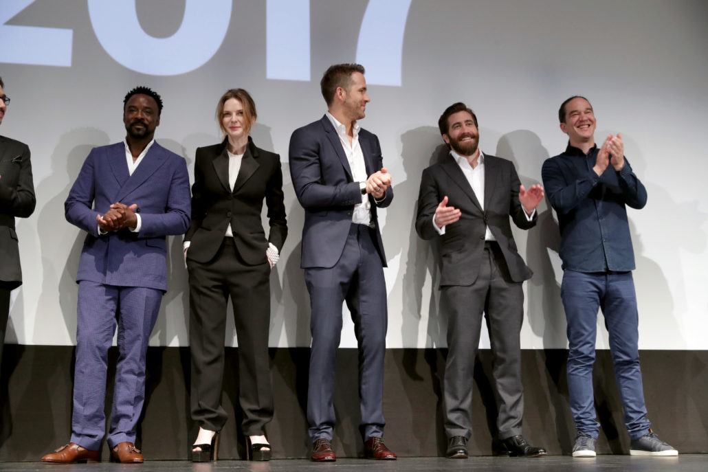 Cast and crew of "Life" seen at Columbia Pictures World Premiere of "Life" the movie at SXSW 2017 on Saturday, March 18, 2017, in Austin, TX. (Photo by Eric Charbonneau/Invision for Sony/AP Images)