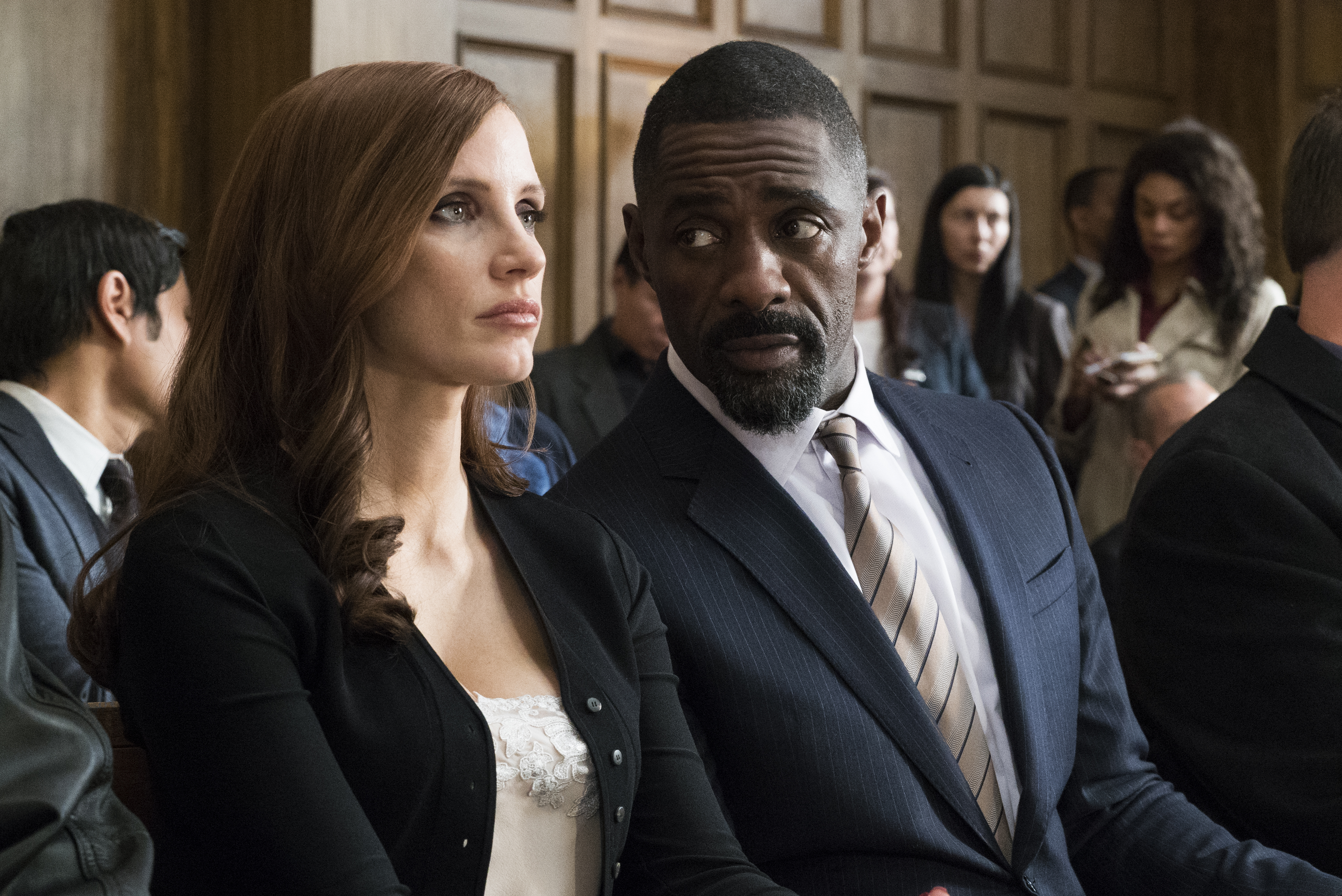 Jessica Chastain and Idris Elba in MOLLY'S GAME