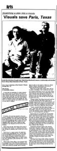 New Mexico Daily Lobo first film review by Quendrith Johnson, Feb. 25, 1985